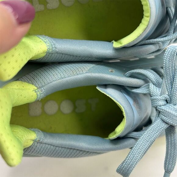 Adidas Solar Glide Running Shoes Light Blue Neon Green Size 6.5 Athletic Sneaker - Picture 12 of 13
